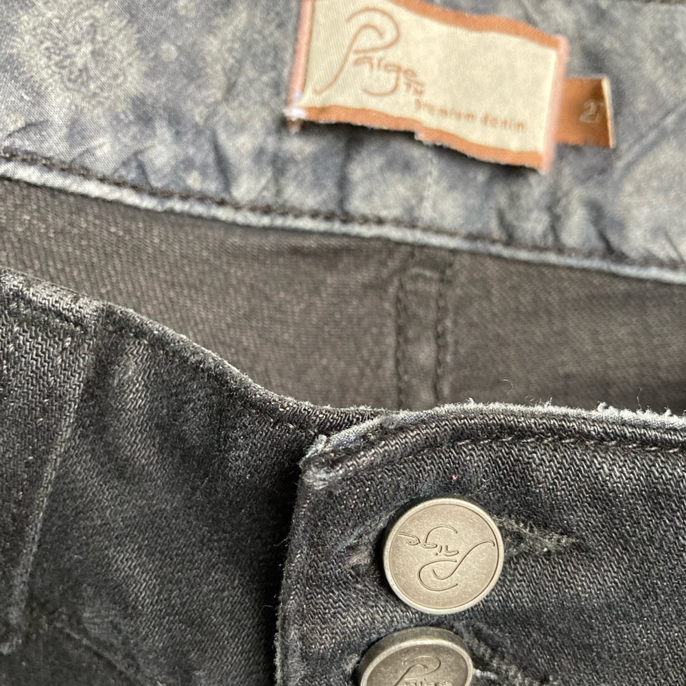 Paige Premium Denim Black Distressed Jeans Size 27 - Picture 5 of 12